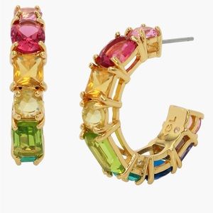 Mixed Crystal Hoop Earrings by Kurt Geiger